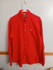 Cinch Western Cowboy Button Up Red Shirt Mens Size M - Picture 1 of 14