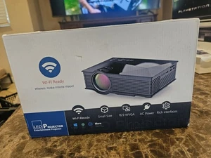 LED WiFi Ready Mini Projector - 16:9 WVGA 1080p HDMI USB 2.0 - Picture 1 of 5
