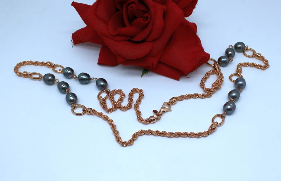 Collar Honora Gris Perla Bronce Italia 36" CAT RESCATE Foto 1 de 1