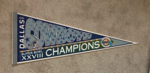 1993 Dallas Cowboys Super Bowl XXVIII Champs Back to Back pennant Aikman Smith - Picture 1 of 4