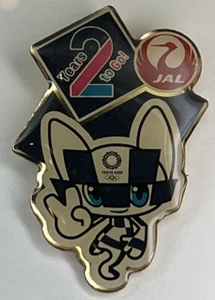 JAL ~ Japan Airlines Sponsor Pin ~ 2020 Tokyo Games 2 Years to Go - Picture 1 of 8