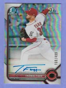 2022 Bowman Chrome Prospect Autographs Refractors #CPATF Thomas Farr 159/499 - Picture 1 of 2