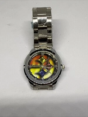 Reloj para hombre PITTSBURGH STEELERS NFL informal de acero inoxidable ¡NUEVO!! Foto 1 de 3