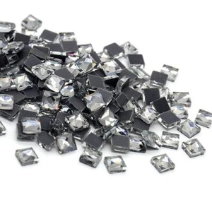 Quadratischer Strass Kristall Glas Perlen Kleidung Jeans Schuhe Tasche Handwerk Perle 100 Stck. - Bild 1 von 54