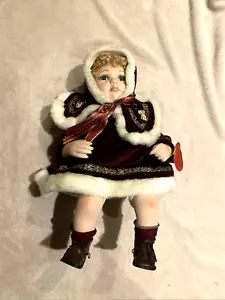 Leonardo's Collectors Porcelain Christmas Doll - Picture 1 of 3