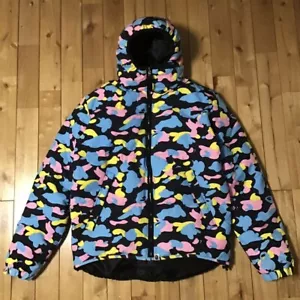 BAPE Reversible Multi camo down jacket cotton candy camo A Bathing Ape Size XL - Picture 1 of 10