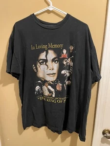 Vintage 00s 2009 Michael Jackson - King Of Pop Memorial Style Men’s Band Tee - Picture 1 of 3