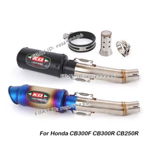 For Honda CB300R CB250R CB300F Modified Exhaust Link Pipe Muffler With DB Killer - Picture 1 of 12