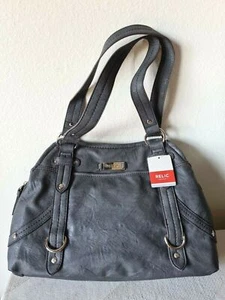 RELIC Shoulder Bag Angela Shopper Grey Hand Bag Purse with Divisions NWT $58 - Picture 1 of 8