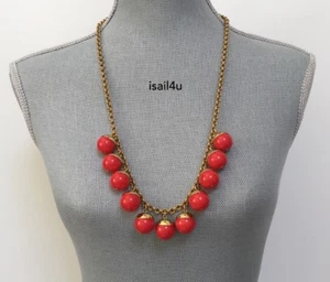 J. Crew Beaded Gold Necklace NWT AUTHENTIC With Pouch - Picture 1 of 6