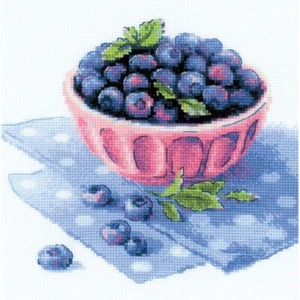 Cross-stitch kit, Point Counted Riolis 2168 Bilberries - Picture 1 of 6