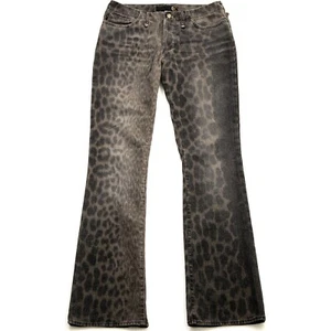 Pantalones de mezclilla Just Cavalli de Roberto Cavalli con estampado animal de leopardo 31x34 Italia - Imagen 1 de 10