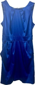 BCX Royal Blue Sleeveless Knee-Length Sheath Cocktail Dress - Size 7 - Picture 1 of 13