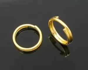 Split Jump Rings Findings Round Gold Plated 10mm Diameter Pack of 500 Pieces - Picture 1 of 3