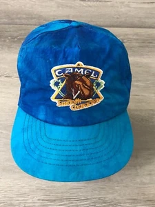 Vintage Joe Camel Men's Blue Nylon Curved Brim Snapback Baseball Cap One Size - Picture 1 of 6