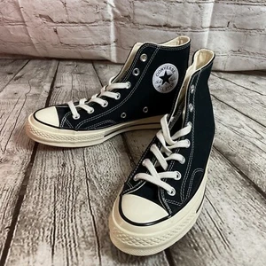Zapatillas altas Converse Chuck Taylor All Star 70 para hombre talla 6 para mujer talla 8 negras - Imagen 1 de 9