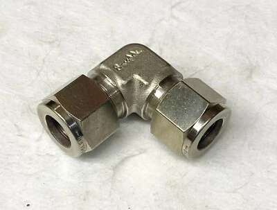 Swagelok SS-810-9 Stainless 316 Compression Elbow 1/2in Tube X 1/2in Tube - Image 1 of 2