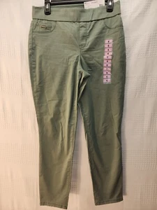 Nine West Jeans Heidi Pull-On Skinny Pant Crop Sz 6 Green Tummy Control - Picture 1 of 10