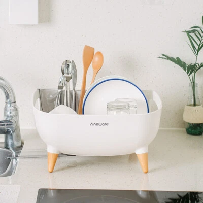 Usado, mostrador de cocina compacto estante de secado de platos sobre el fregadero, drenaje giratorio Foto 1 de 4