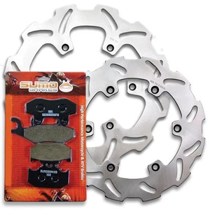 Rotores de disco de freno delanteros + traseros + pastillas para Suzuki RM 125 RM 250 RMX 250 [1989-1995] - Imagen 1 de 4