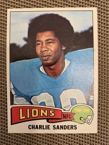 1975 Topps #445 Charlie Sanders Detroit Lions Tight End Football Karte - Bild 1 von 7