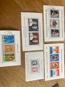 Luxembourg 5 blocks very fine used miniature sheets - Picture 1 of 6