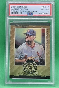 2001 Donruss Albert Pujols Rookie Diamond Kings PSA 8 #RDK-3 Low Pop Legend - Picture 1 of 2