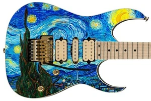 Guitar Skin Axe Wrap Re-Skin Bass Electric Reface DIY Van Gogh Starry Night 659 - Bild 1 von 13