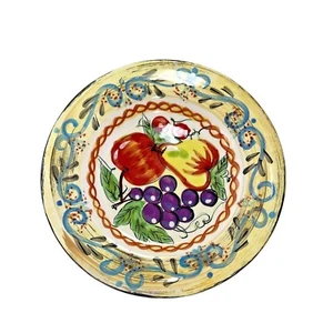 Tabletops Gallery Plate Fruit O' Plenty Hand Painted Decorative Dish - Picture 1 of 4