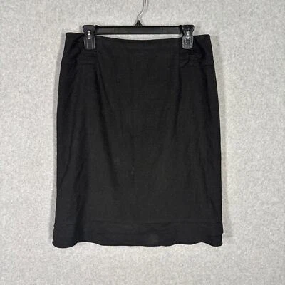 Falda Classiques Entier 8 Carbón Rodilla Volantes Acanalado Lápiz Carrera Oficina Forrada Foto 1 de 4