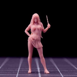1/64 1/43 figure sexy magician girl magician fit 1:64 car street unpaint - Picture 1 of 1