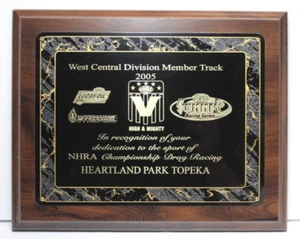 2005 Heartland Park Topeka Kansas Championship NHRA Drag Racing Award Plaque - Picture 1 of 18