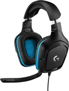 Logitech G432 Wired 7.1 Surround Sound Gaming Headset (Black/Blue) - Picture 1 of 7