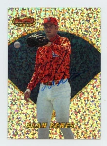 1996 Bowman's Best Previews Atomic Refractor BBP-2 Alan Benes Autoautograph IP - Picture 1 of 2