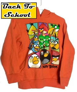 Angry Birds Orange Pullover Hoodie Kids Size 10-12 Rovio - Picture 1 of 7
