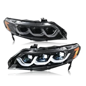 Faros LED delanteros izquierdo y derecho para Honda Civic 2006-2011 4 puertas octava generación sedán - Imagen 1 de 17