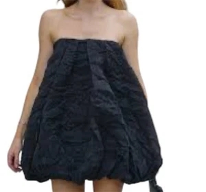 Zara Black Balloon Mini Dress Limited Edition(Size Large) - Picture 1 of 7