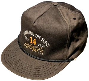 Vintage AJ FOYT Signature Rope Hat 14 Racing Thru The Years 1953-1993 Brown USA - Bild 1 von 11