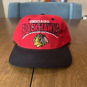 Chicago Blackhawks Snapback Hat Vintage 90's THE GAME USA NHL Hockey Official - Picture 1 of 5