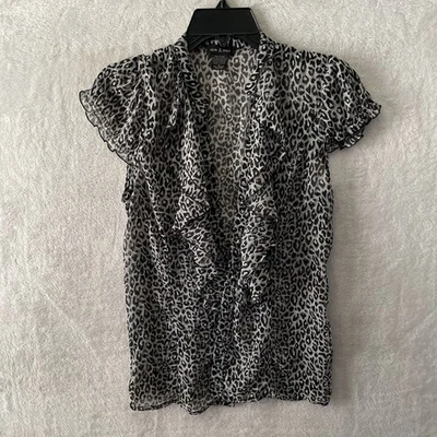 Blusa Sam & Max Feminina Multicolorida Estampa Animal Média Manga Curta Transparente - Imagem 1 de 4