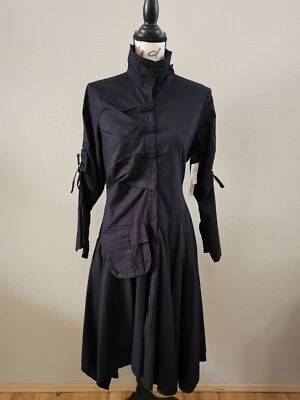 LUNA LUZ Schwarzes Baumwollhemd Kleid - Größe M - BNWT - Bild 1 von 4