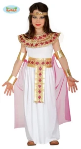 COSTUME EGIZIANA CARNEVALE VESTITO CLEOPATRA GUIRCA BAMBINA REGINA EGITTO DESERT - Foto 1 di 2