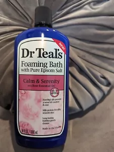34 OZ Dr Teal's Foaming Bath Calm & Serenity with Rose Essential Oil - Picture 1 of 1