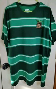 Star Wars Men's Mandalorian Green Striped T-shirt Mad Engine Men's Size 2XL New - Picture 1 of 7
