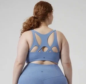 Sujetador deportivo Athleta Asana D-DD-Cottage azul-talla 3X tiras espalda cruzada entrenamiento $59 - Imagen 1 de 11
