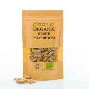 Organic Reishi Mushroom Extract Capsules Triterpenoids Peptidoglycans - Picture 1 of 12