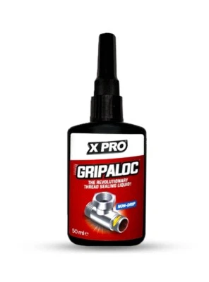XPRO Gripaloc Liquid PTFE Thread locker & Sealant - 50ml NON-DRIP - Image 1 of 4