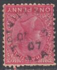 South Australia 'Tothill's Belt' UF4b cancel on 1d. rosine. Rare and rated R