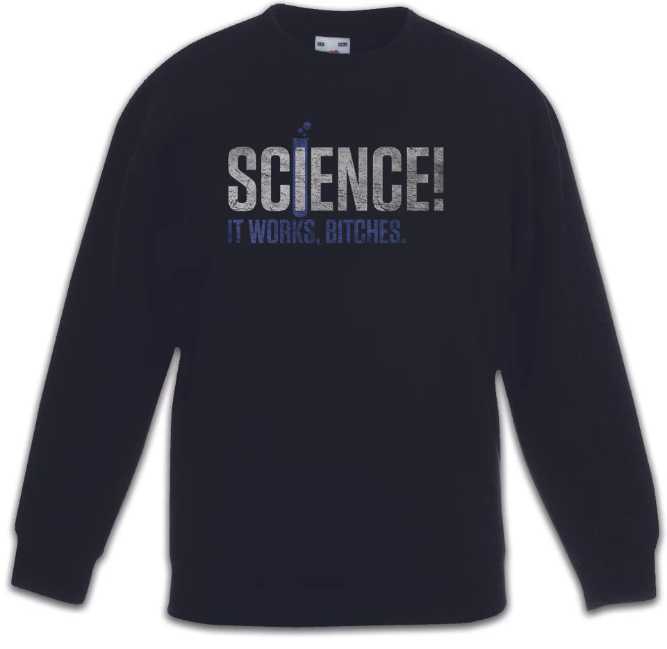 MARKENLOS Science It Works Kinder Pullover Chemie Chemiker Fun Nerd Wissenschaftler Lehrer