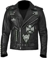 Zakk Wylde Black Label Society / Men's Genuine Black biker Jacket